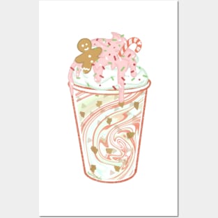 christmas gingerbread peppermint shake Posters and Art